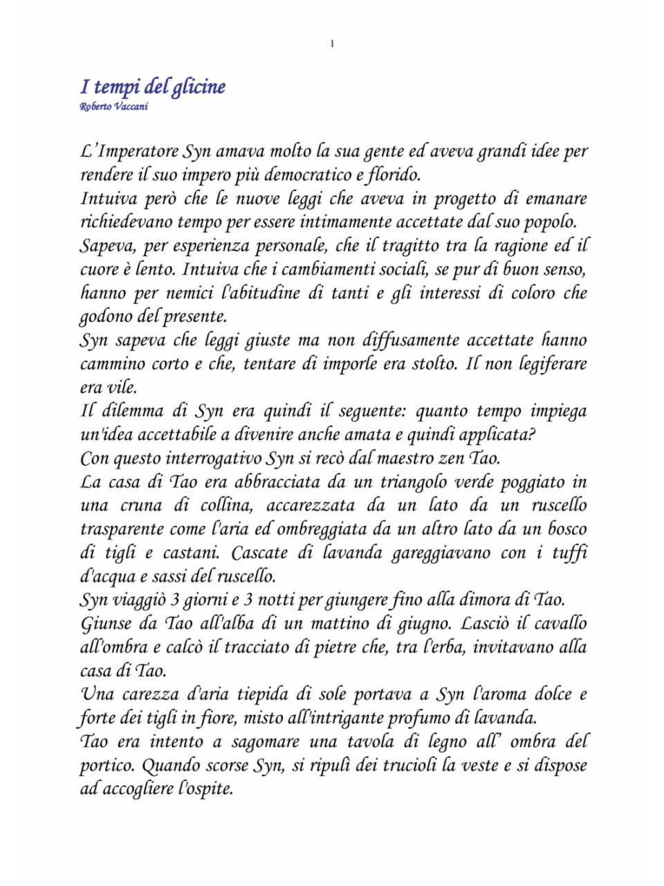 I tempi del glicine