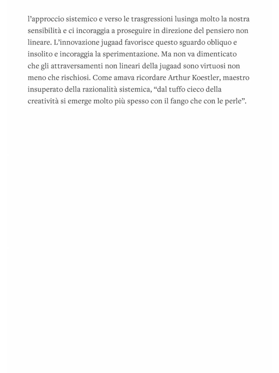 Il pensiero innovativo non è lineare