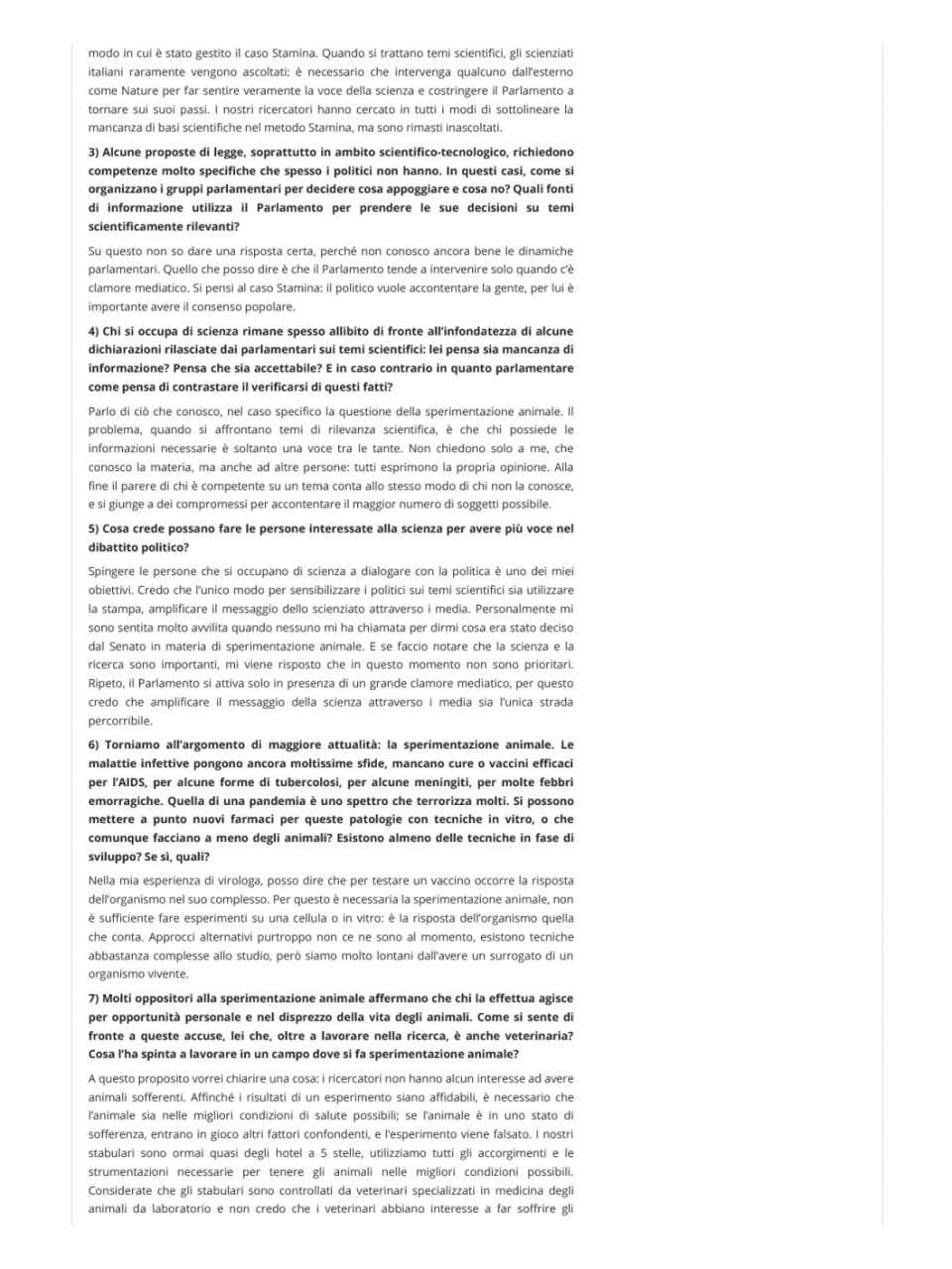 Intervista a Ilaria Capua: