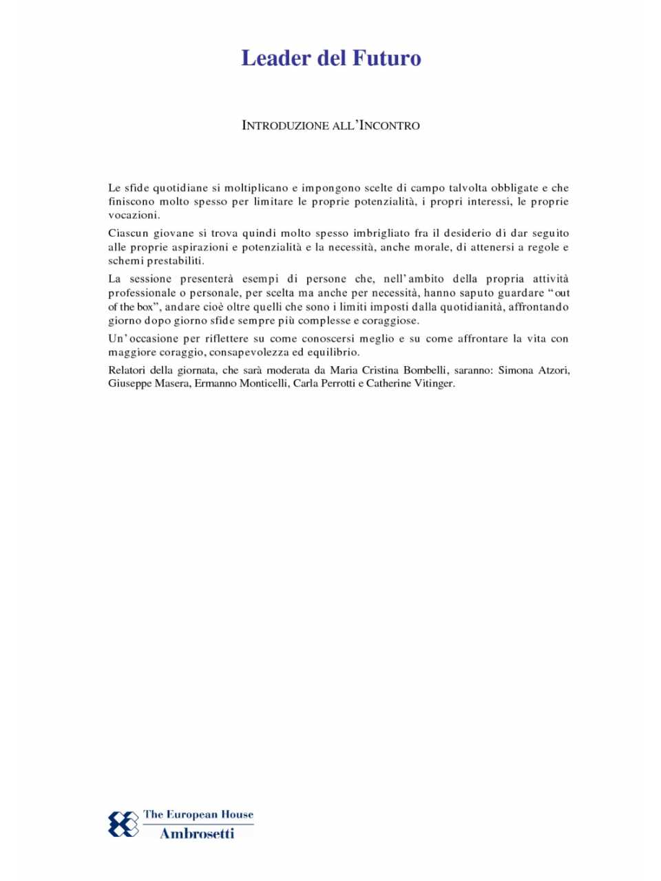 Introduzione al tema