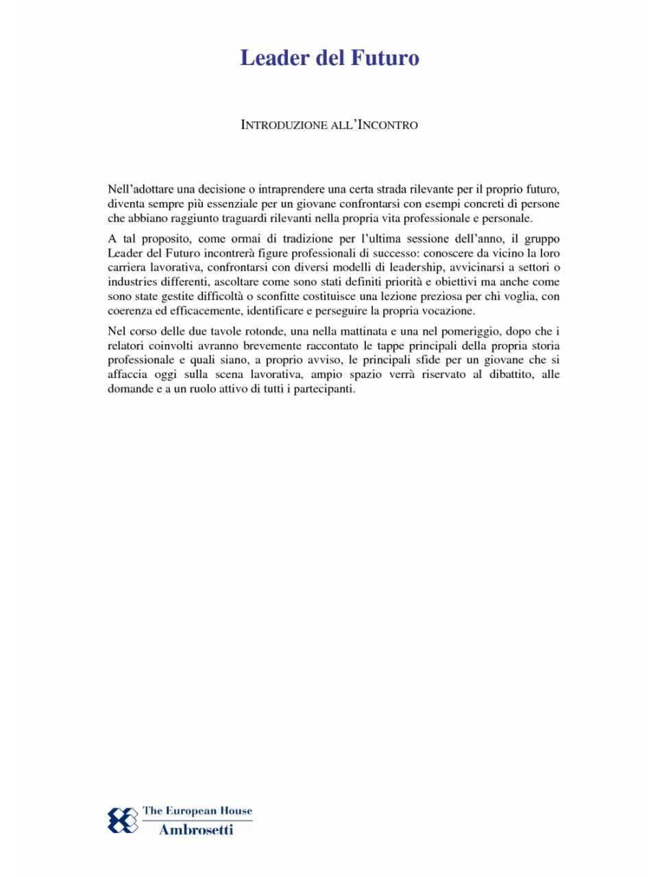 Introduzione al tema