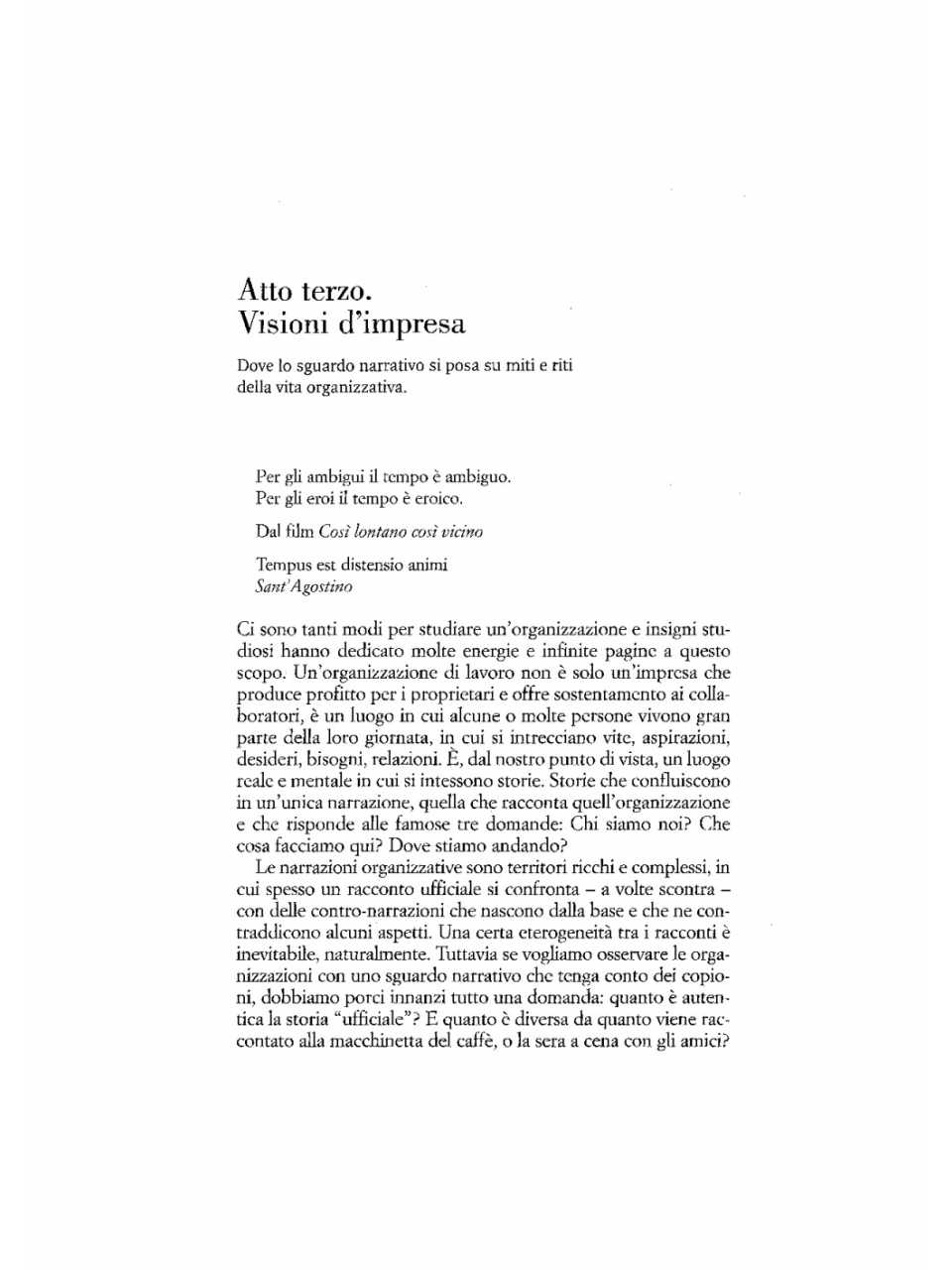 Atto terzoVisioni d'Impresa