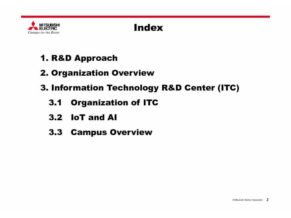 Overview: Information Technology R&D Center
