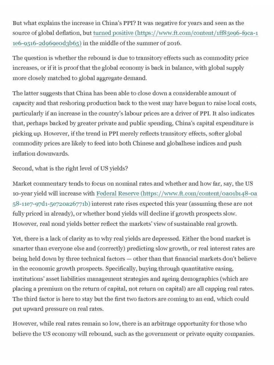 THREE PUZZLES OF THE FINANCIAL MARKETS’ TUG OF WAR