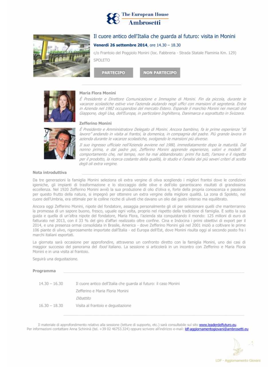 Nota informativa - 26 settembre 2014