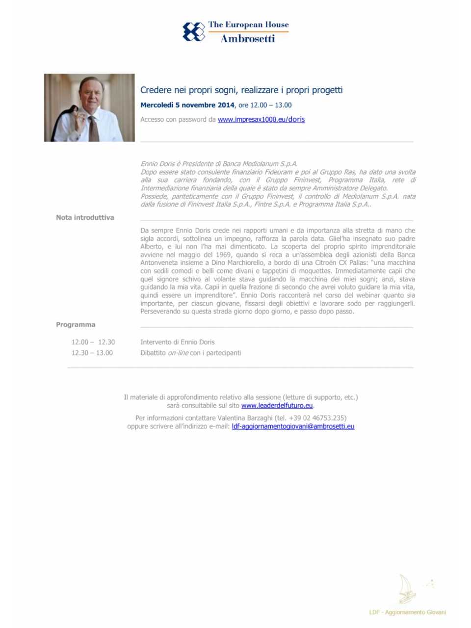 Nota informativa - 5 novembre 2014