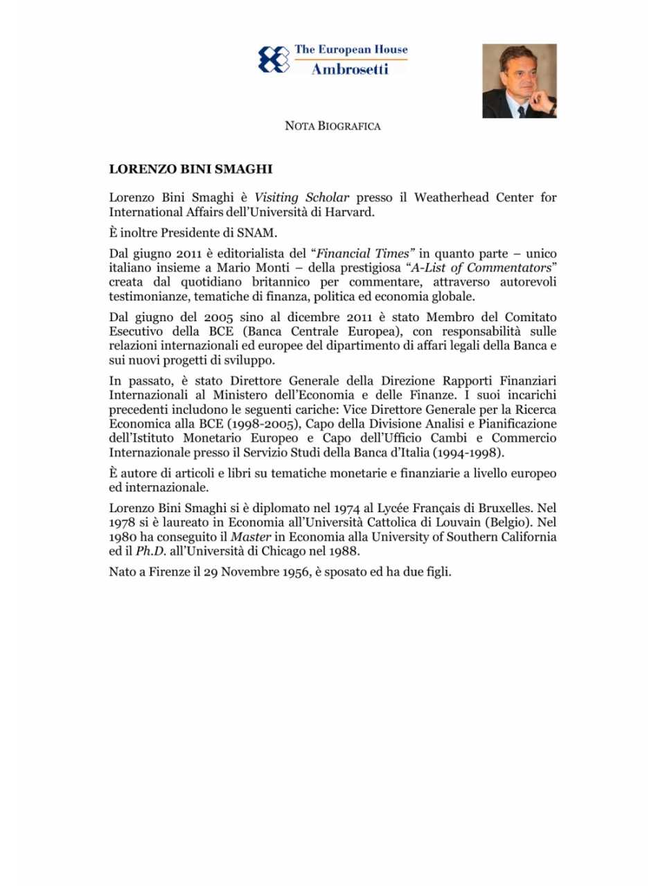 Note biografiche