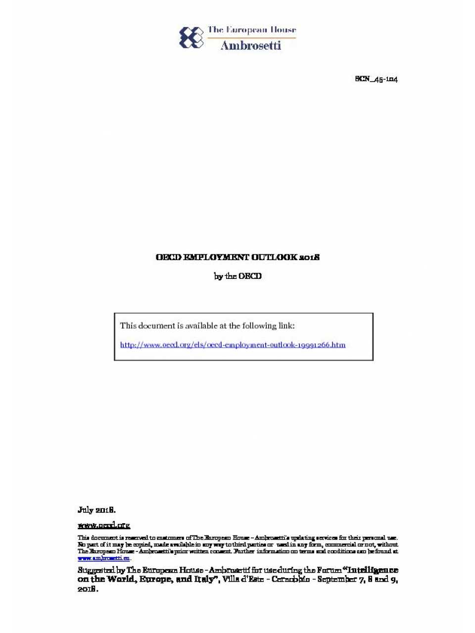 OECD employment outlook 2018