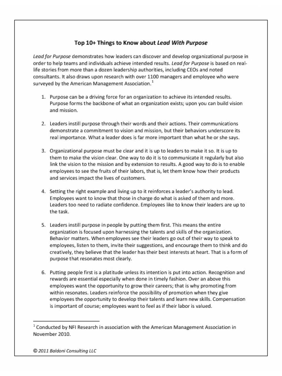 Top 10+ things to know about lead with purpose