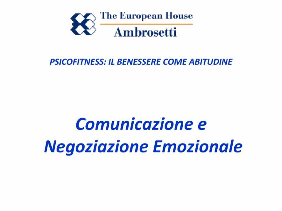 Presentazione_Comunicazione e negoziazione
