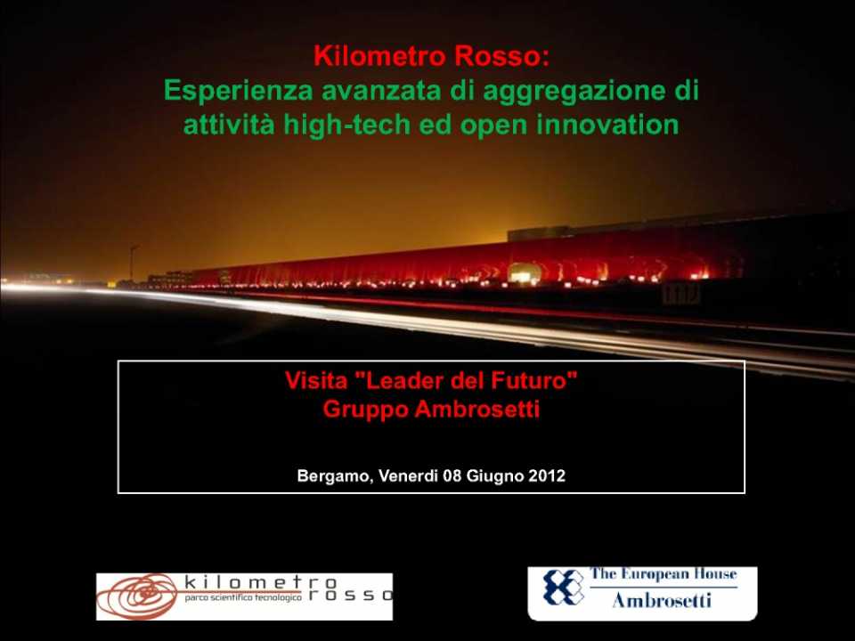 Presentazione di Kilometro Rosso