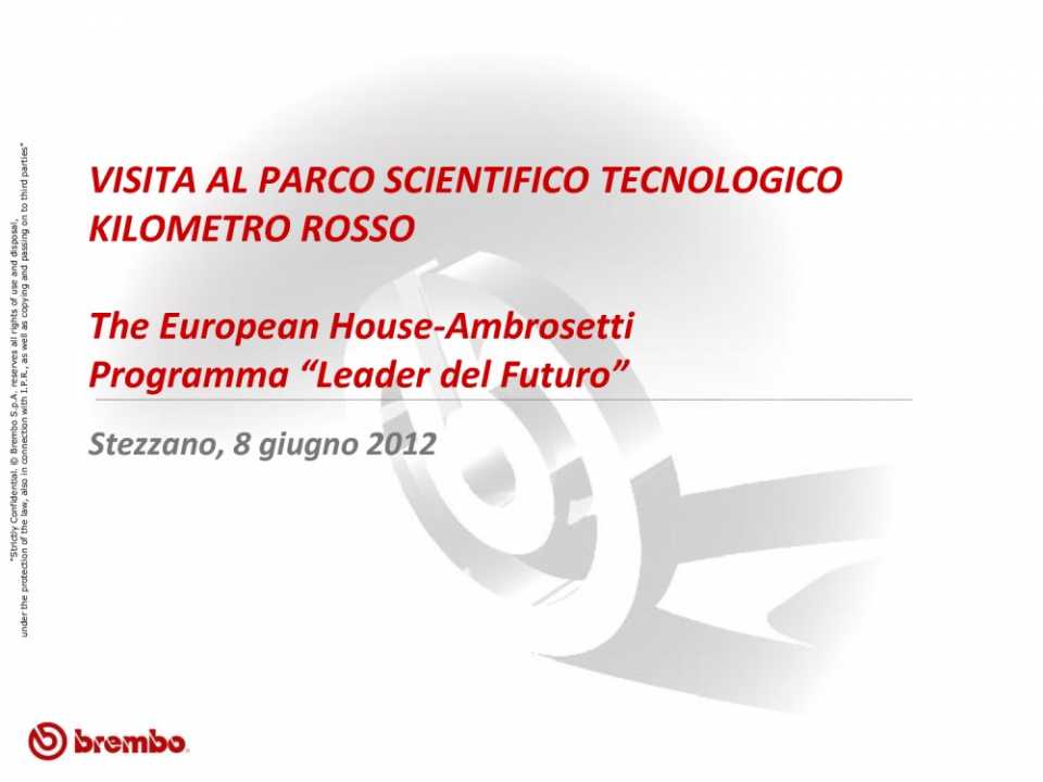 Presentazione di Brembo