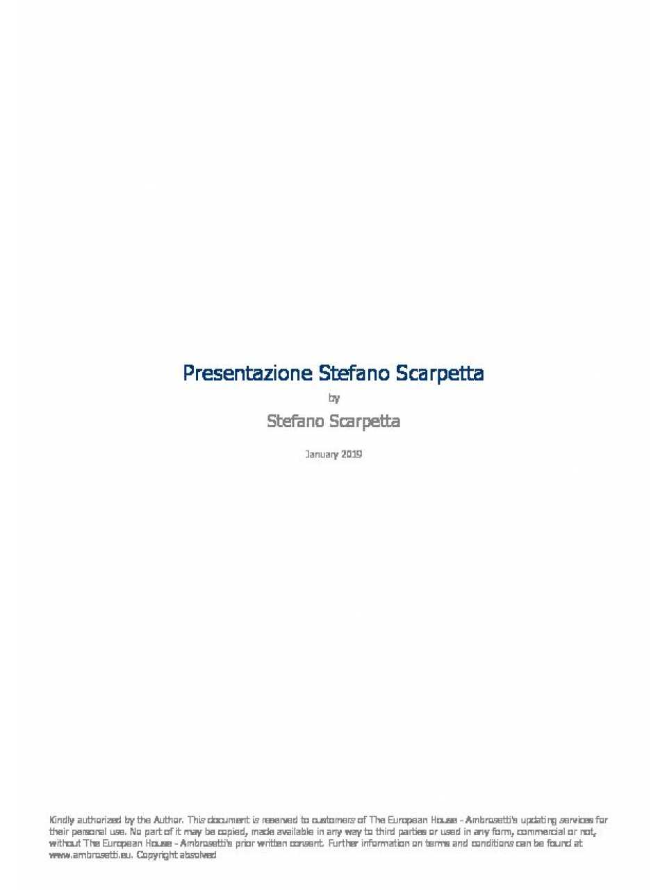 Presentazione Stefano Scarpetta