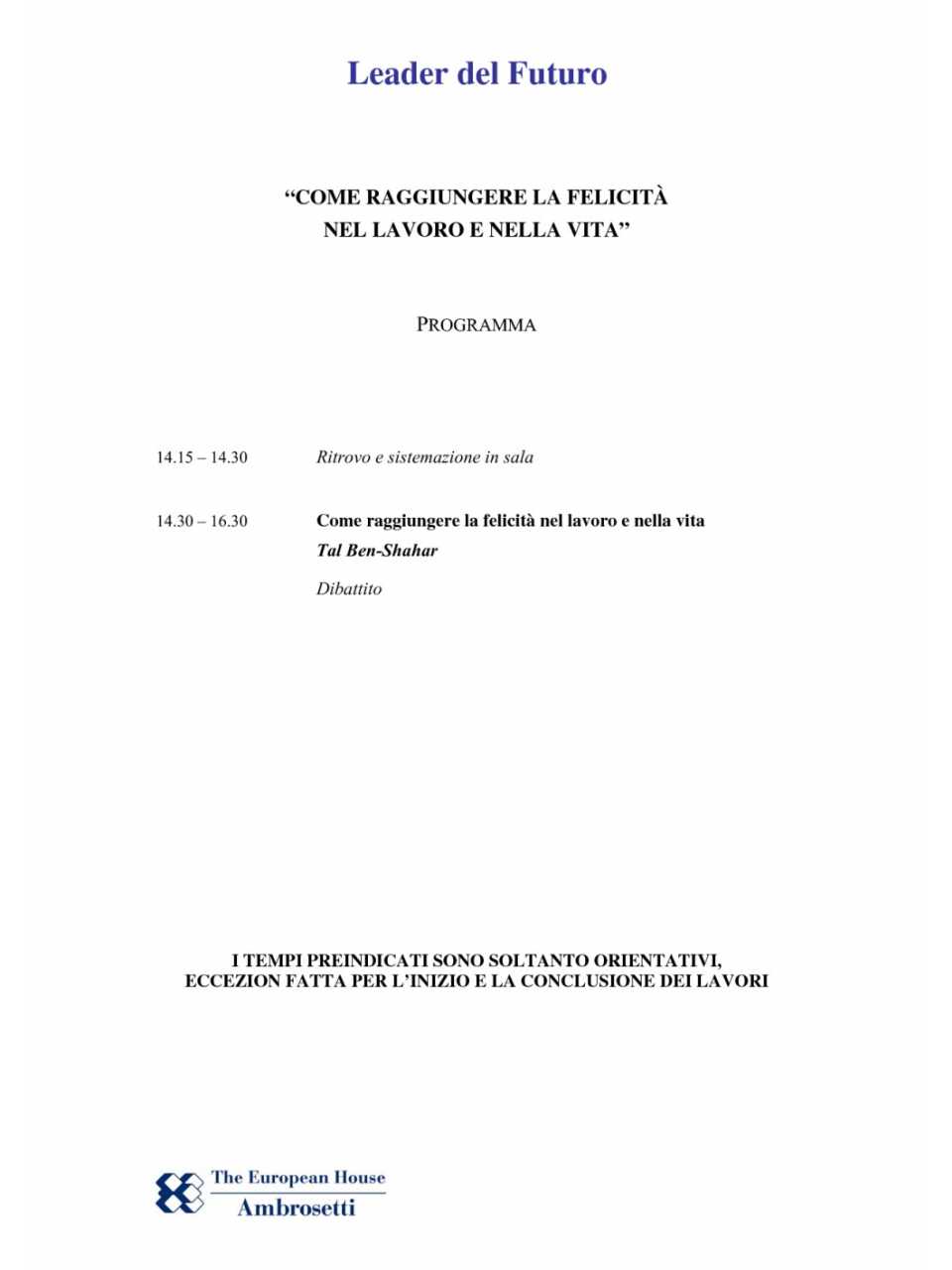 Programma