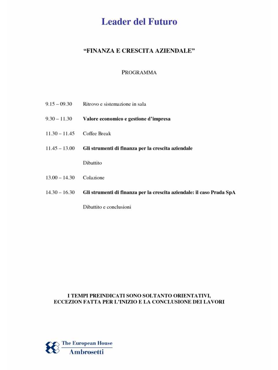 Programma