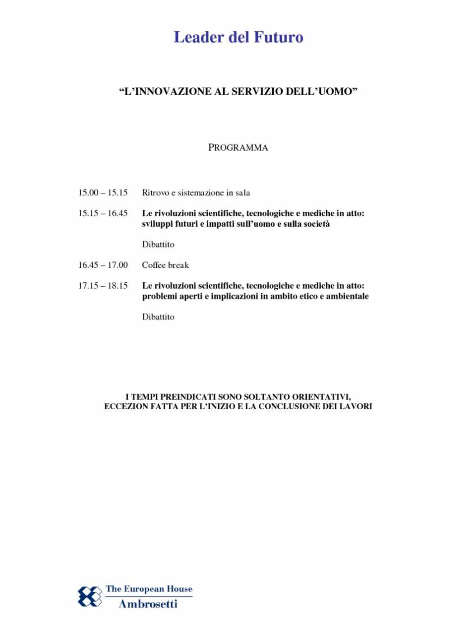 Programma