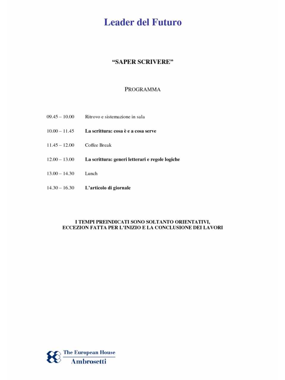Programma