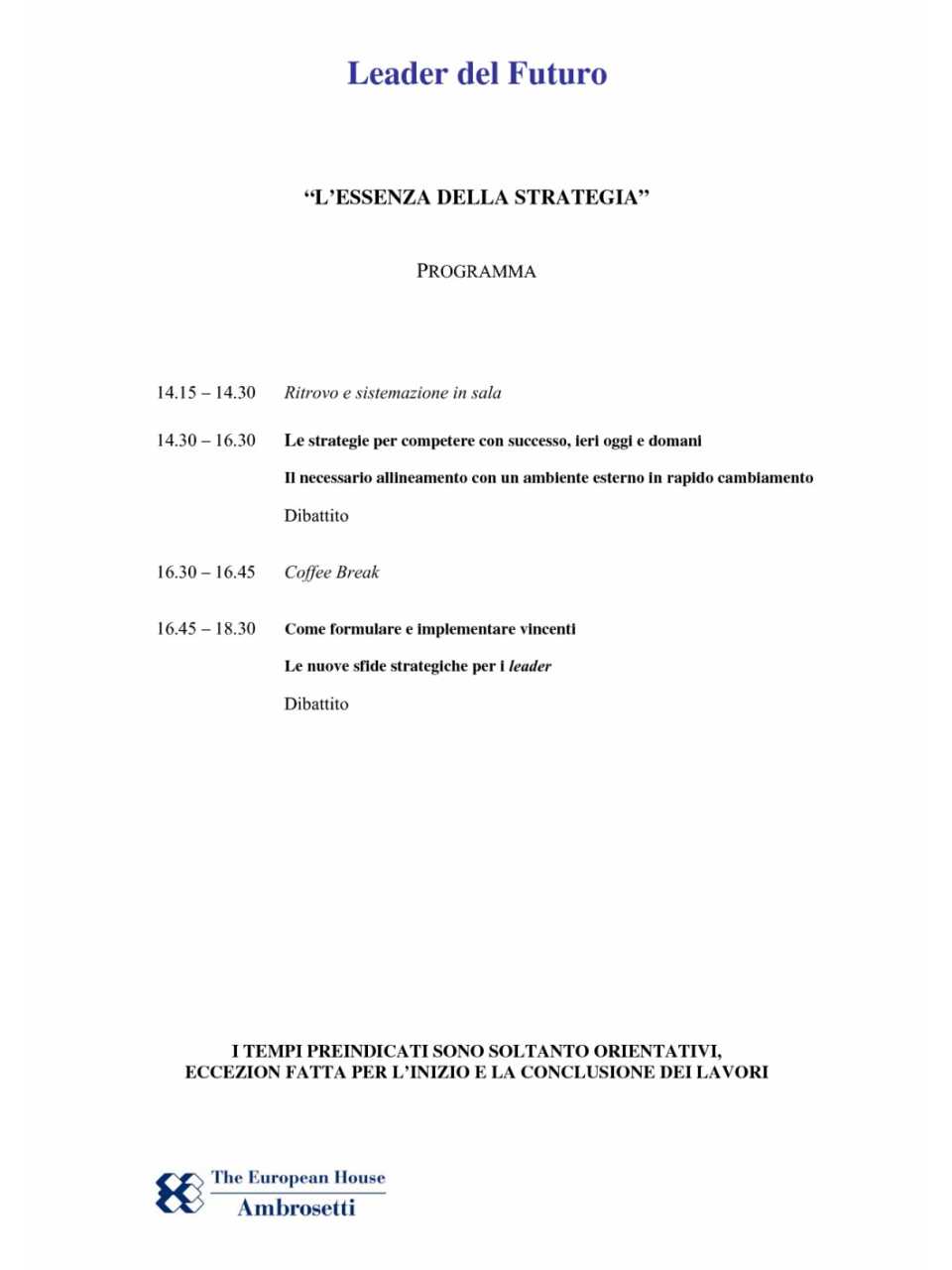 Programma