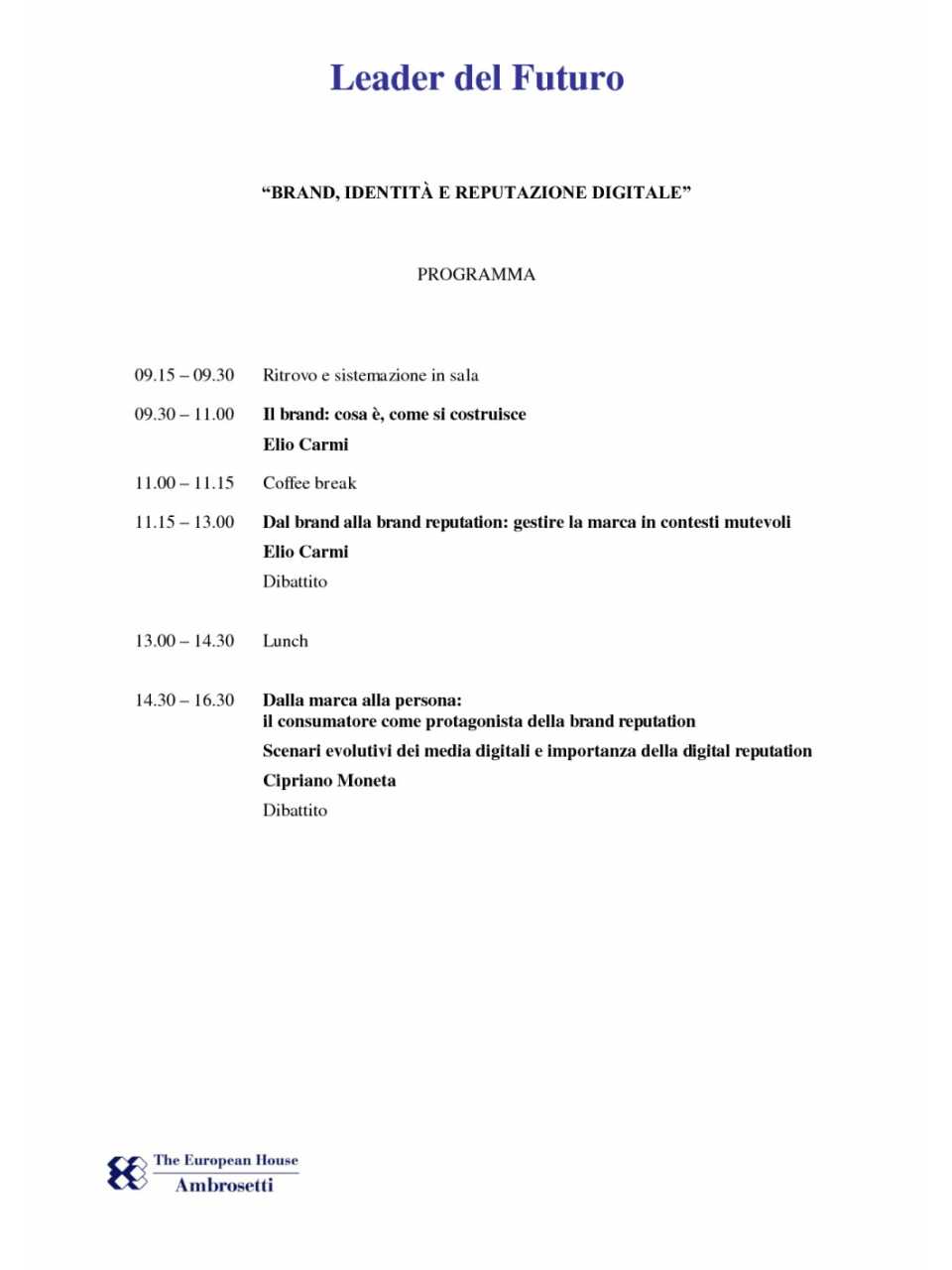 Programma