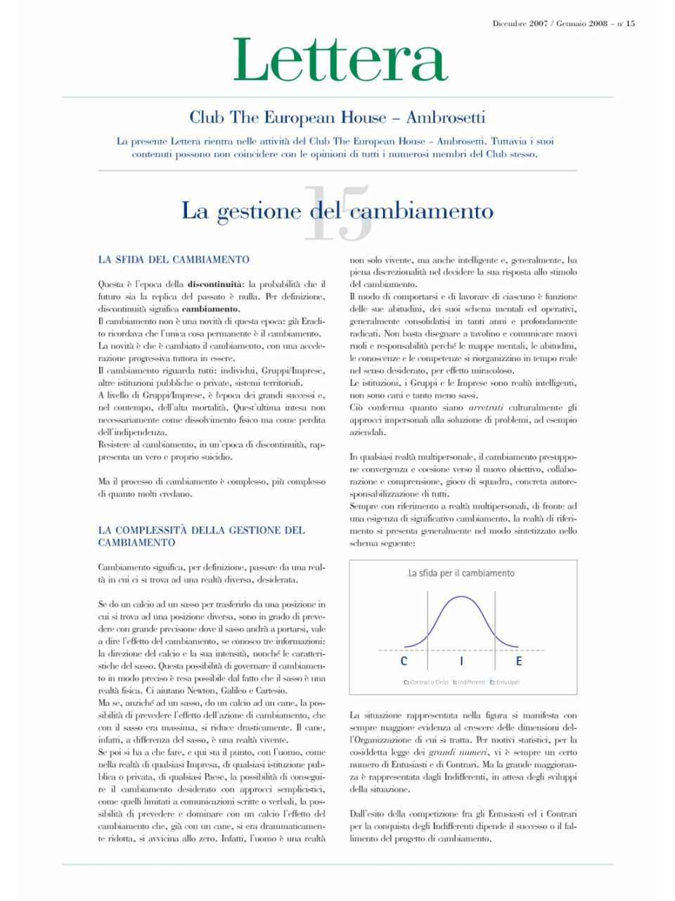 Gestione del cambiamento
