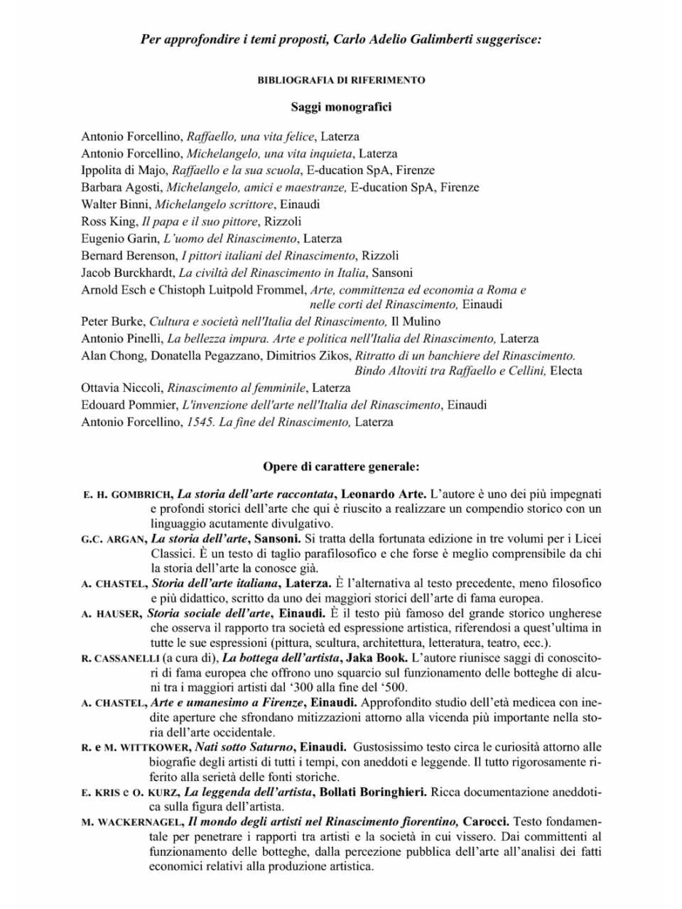 Consigli di lettura di Carlo Adelio Galimberti
