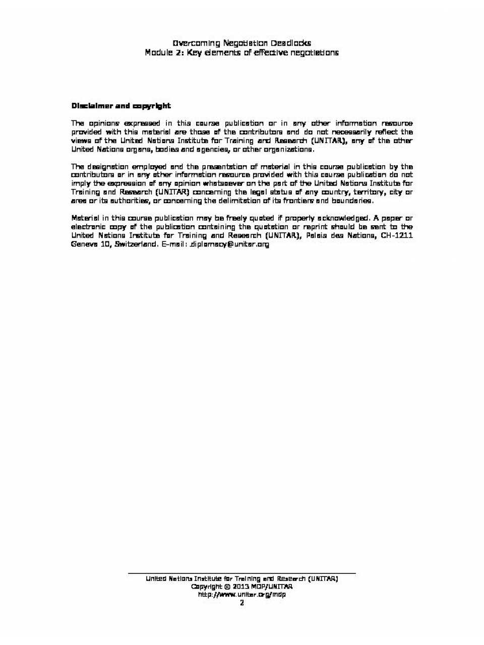 Key elements of effective negotiations