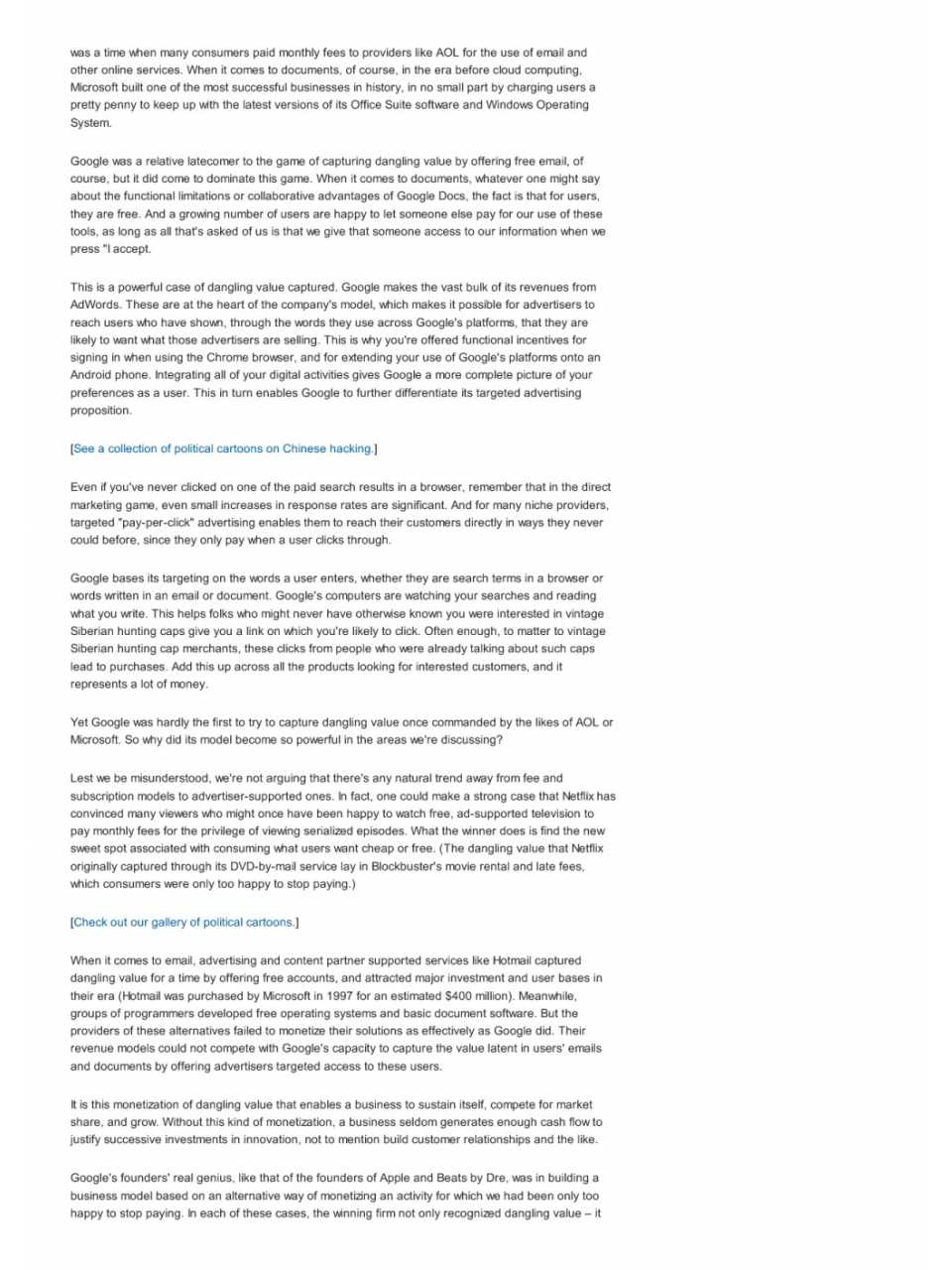 Why Google's business model works
