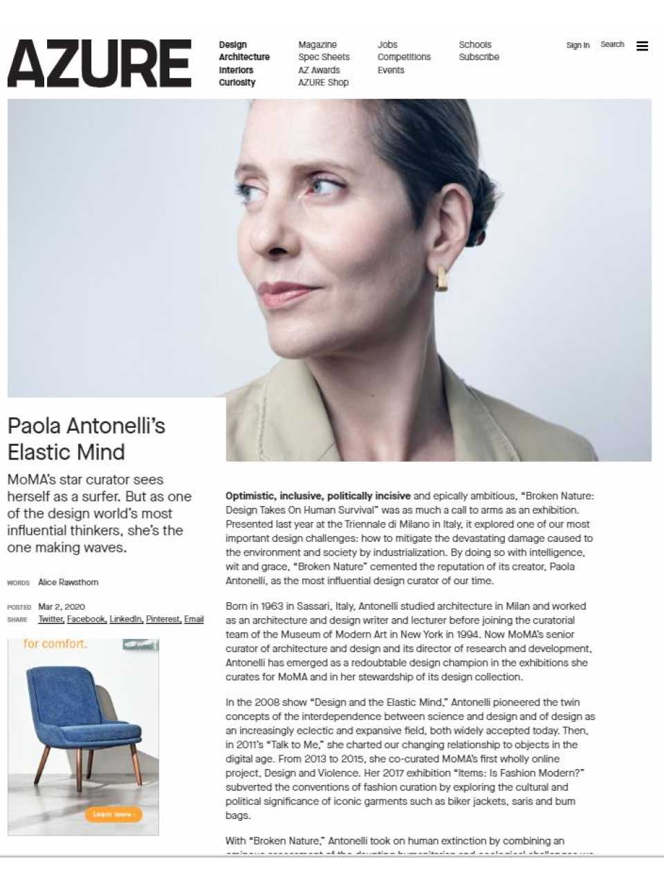 Paola Antonelli’s elastic mind