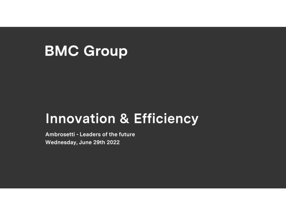 VIA WEB
Innovazione ed efficienza: lo sprint di BMC e David Zurcher verso il successo