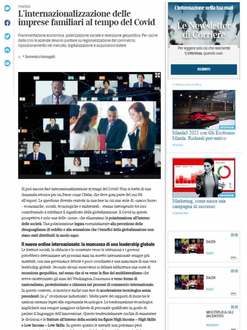 VIA WEBInnovazione e tradizione: incontro con Diego Della Valle