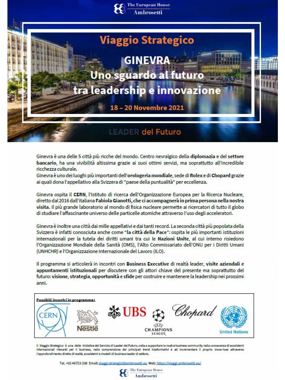 GINEVRA: uno sguardo al futuro tra leadership e innovazione