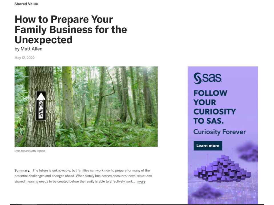 How to prepare your family business for the unexpected