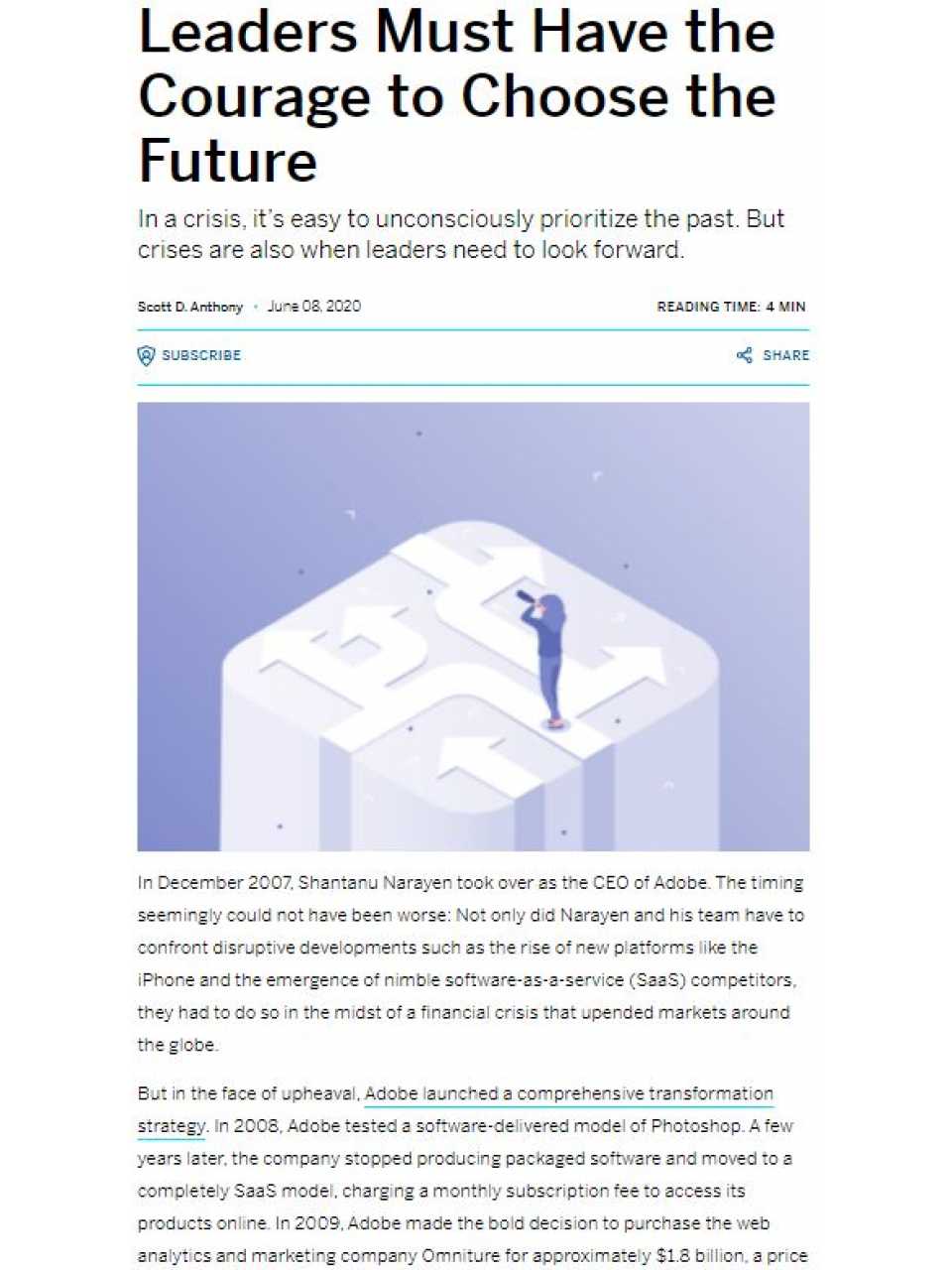 Leaders Must Have the Courage to Choose the Future