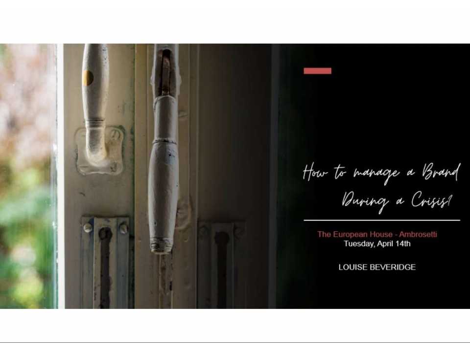 How to manage a Brand during a crisis?