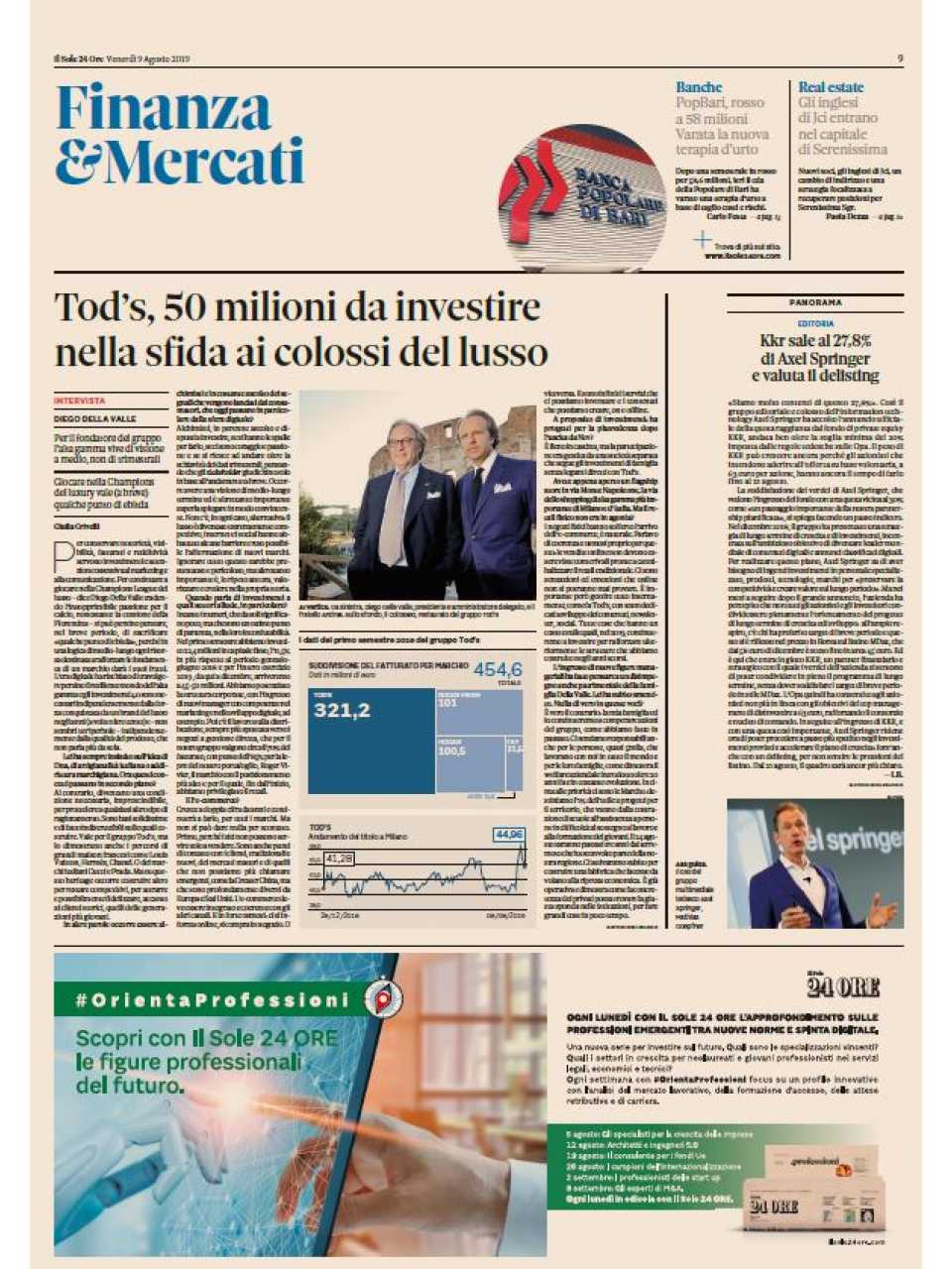 Intervista a Diego Della Valle “Tod’s è e resterà tra i big del lusso grazie all’heritage” 