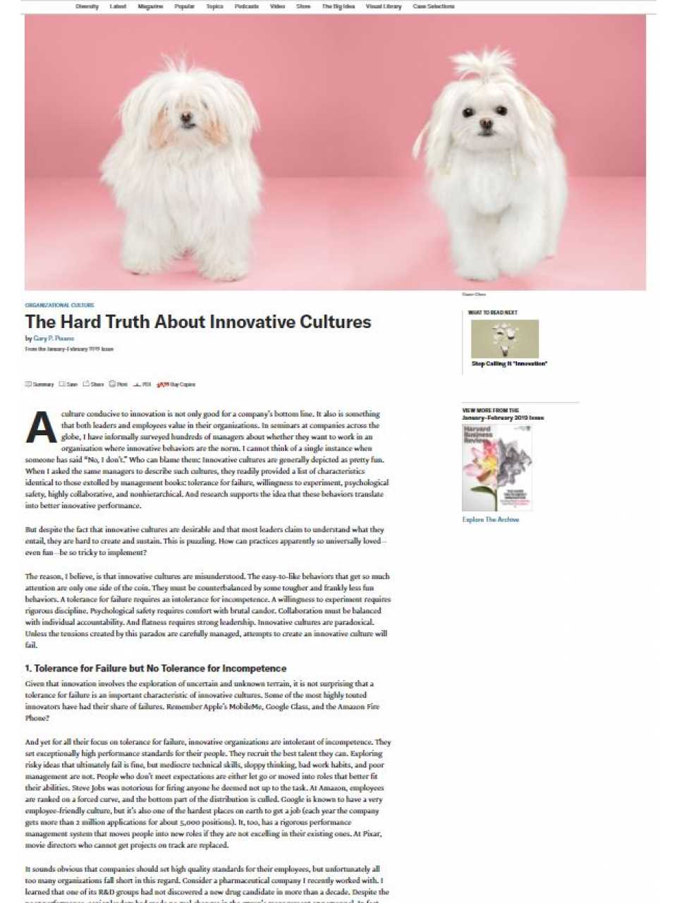 The Hard Truth About Innovative Cultures