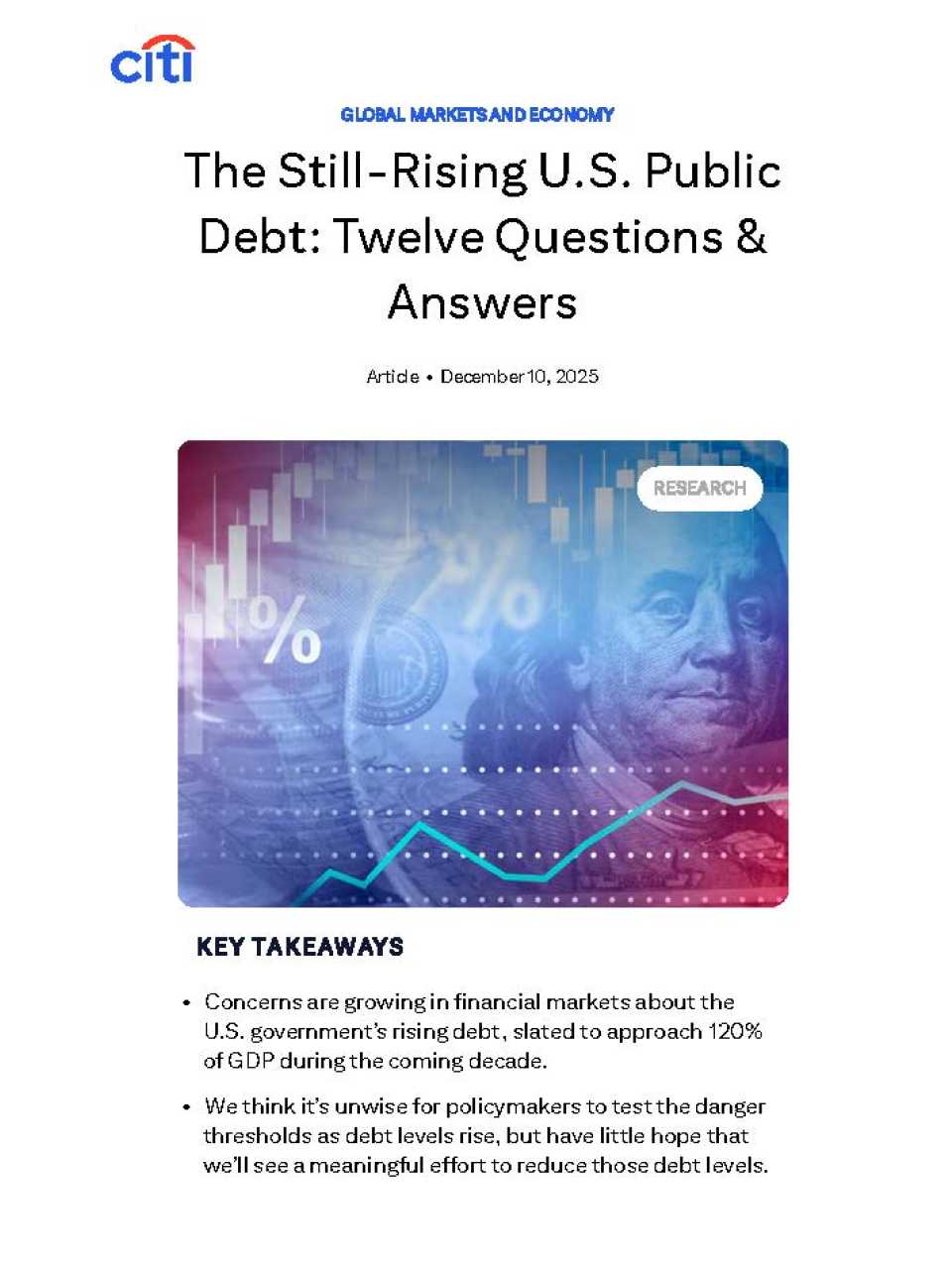 The still-rising U.S.public debt: twelve questions & answers
